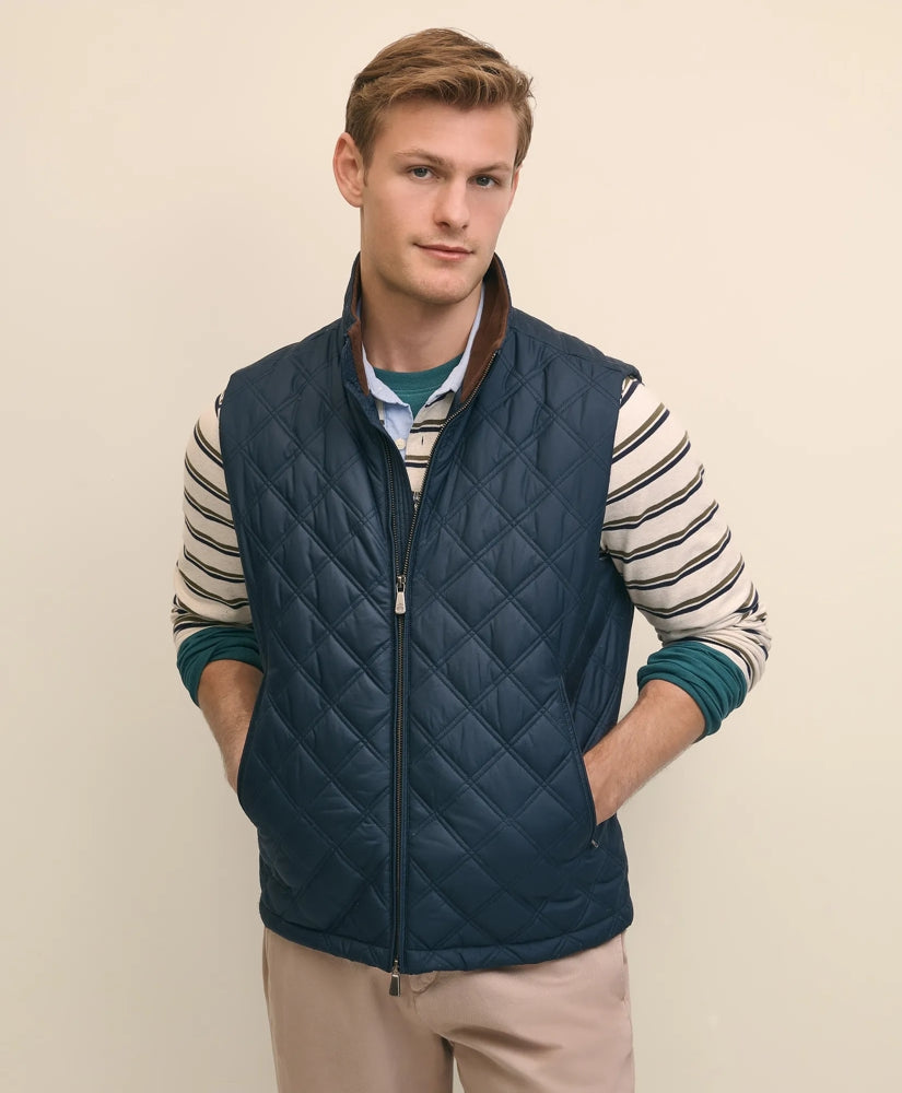 Paddock Diamond Quilted Vest | Brooks Brothers on sale
