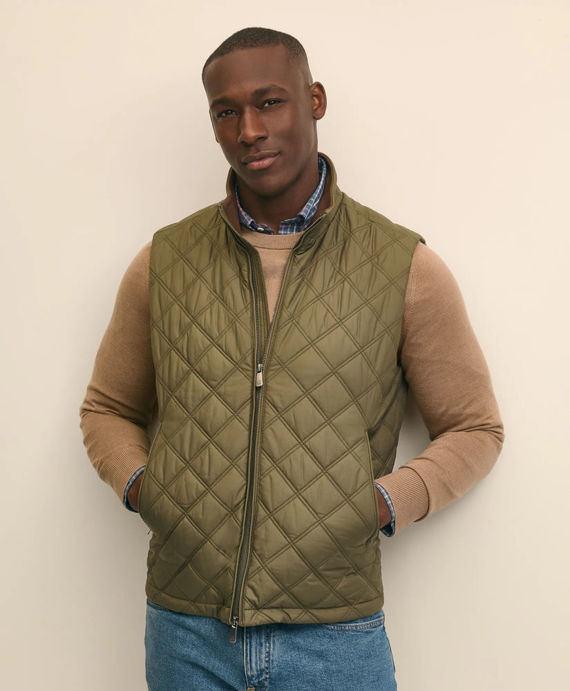 Paddock Diamond Quilted Vest | Brooks Brothers on sale