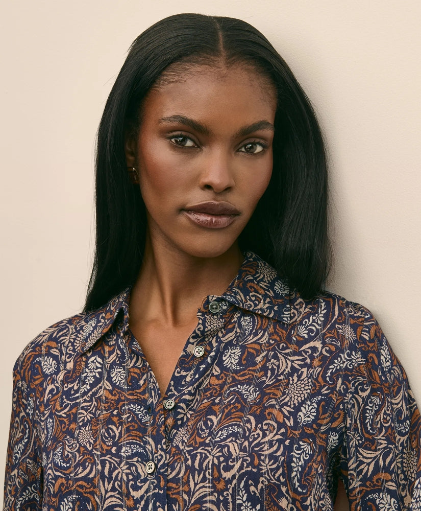 Paisley Shimmer-Stripe Shirt | Brooks Brothers for sale