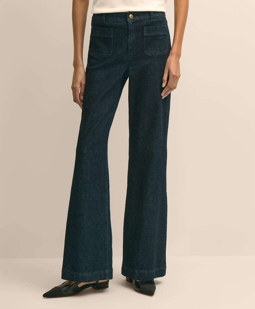 Patch Pocket Bootcut Jeans | Brooks Brothers sale