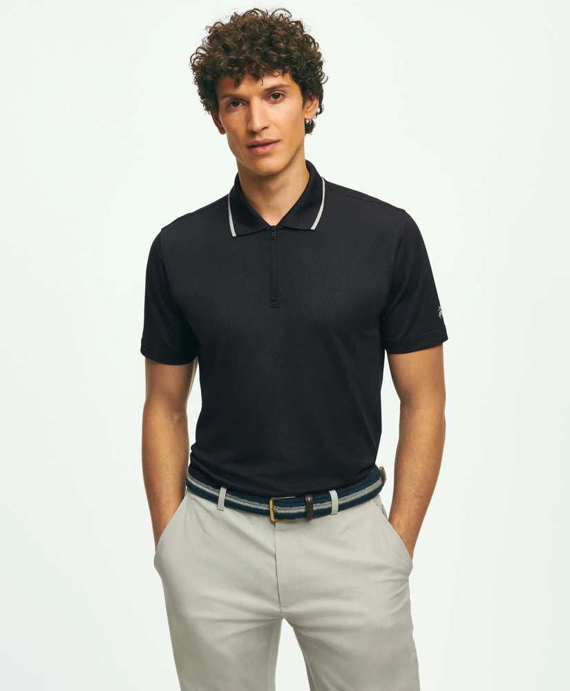 Performance Series Quarter-Zip Pique Polo Shirt | Brooks Brothers sale