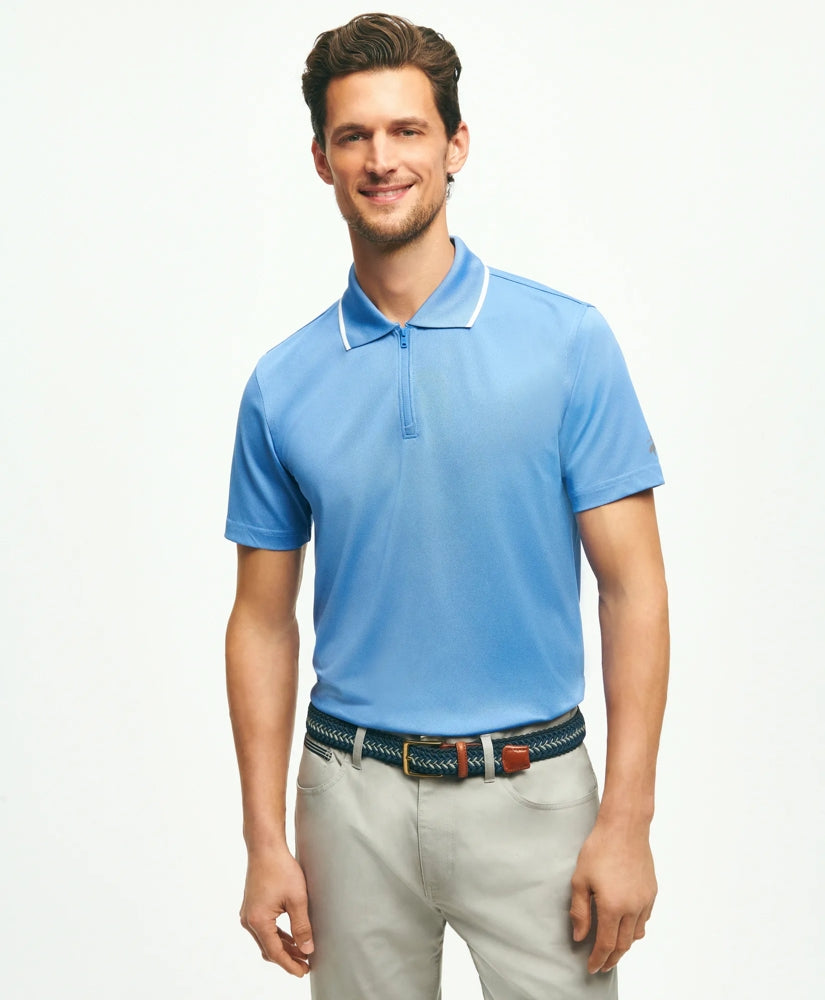 Performance Series Quarter-Zip Pique Polo Shirt | Brooks Brothers sale