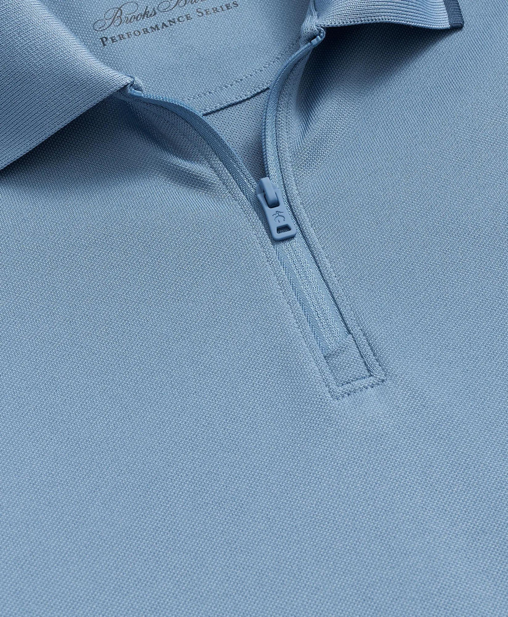 Performance Series Quarter-Zip Pique Polo Shirt | Brooks Brothers sale