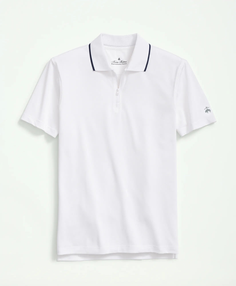 Performance Series Quarter-Zip Pique Polo Shirt | Brooks Brothers sale