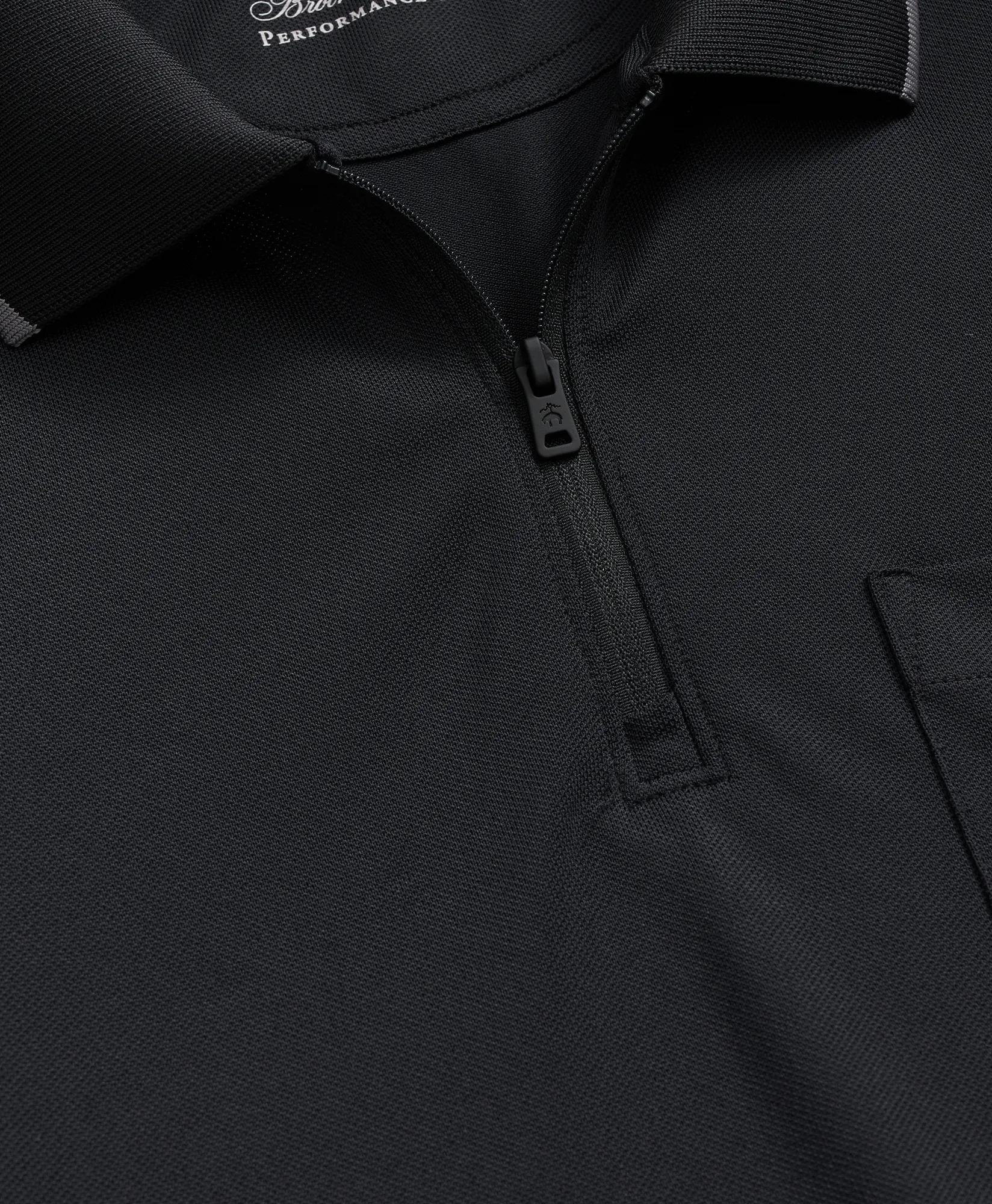 Performance Series Long-Sleeve Zip-Neck Polo Shirt | Brooks Brothers on sale