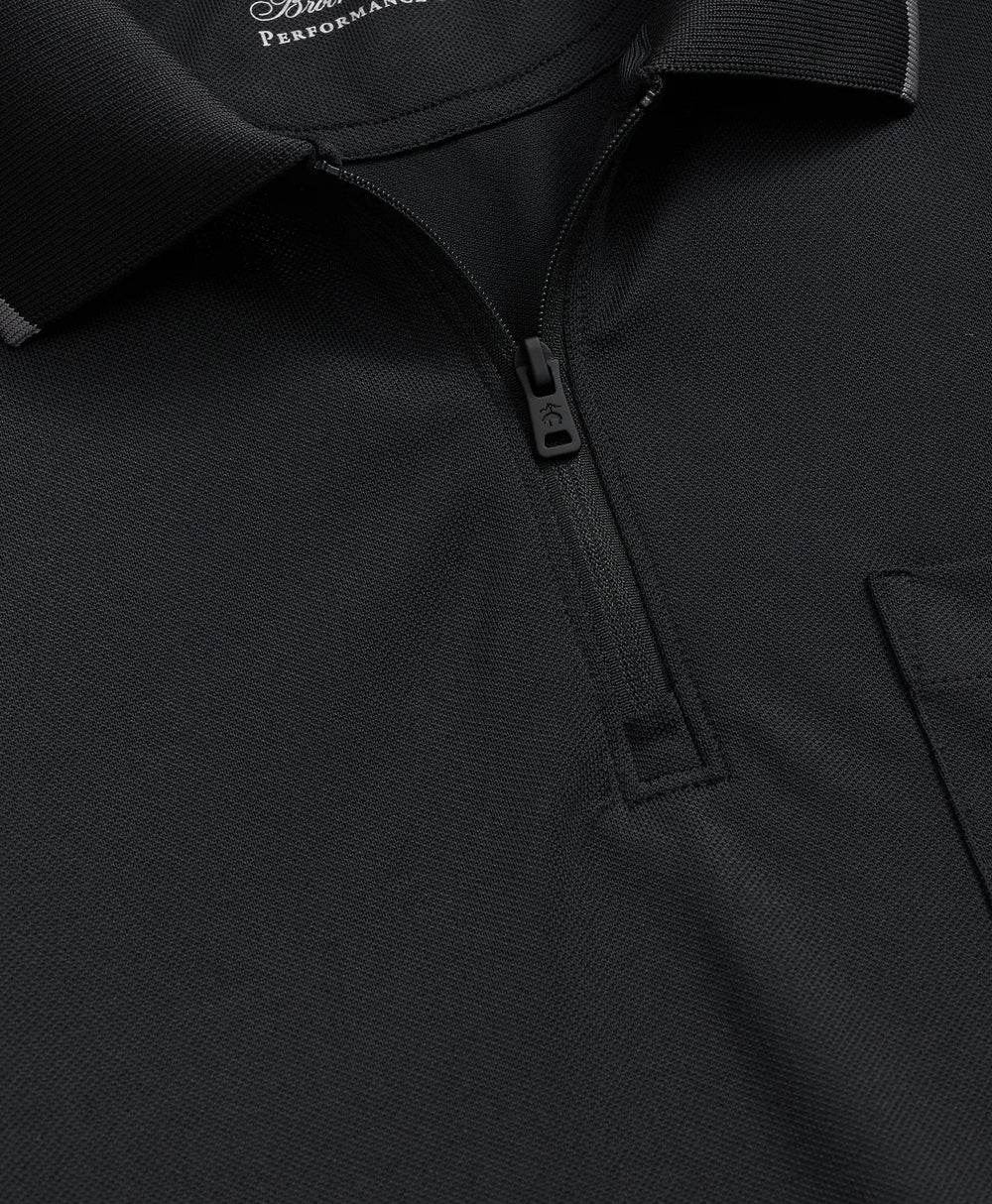 Performance Series Long-Sleeve Zip-Neck Polo Shirt | Brooks Brothers on sale