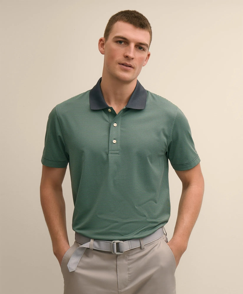 Performance Series Micro Stripe Jersey Polo Shirt | Brooks Brothers discount