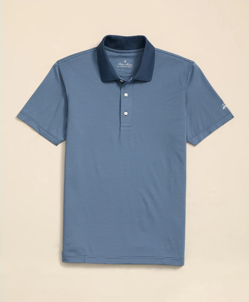 Performance Series Micro Stripe Jersey Polo Shirt | Brooks Brothers discount