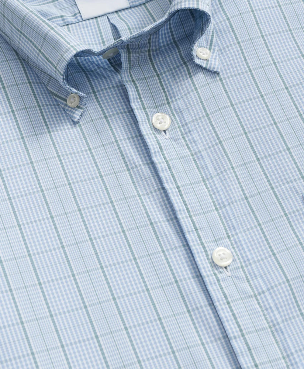 Performance Series Stretch Polo Button-Down Collar, Glen Plaid Sport Shirt | Brooks Brothers cheap