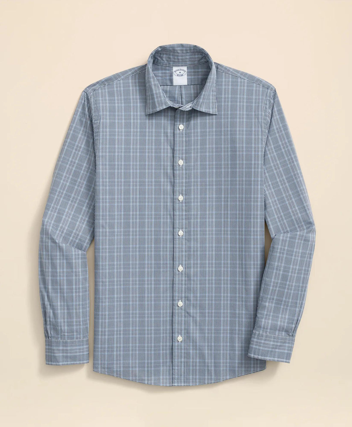 Performance Series Stretch Spread Collar, Glen Plaid Sport Shirt | Brooks Brothers for sale