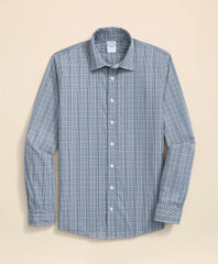 Performance Series Stretch Spread Collar, Glen Plaid Sport Shirt | Brooks Brothers for sale