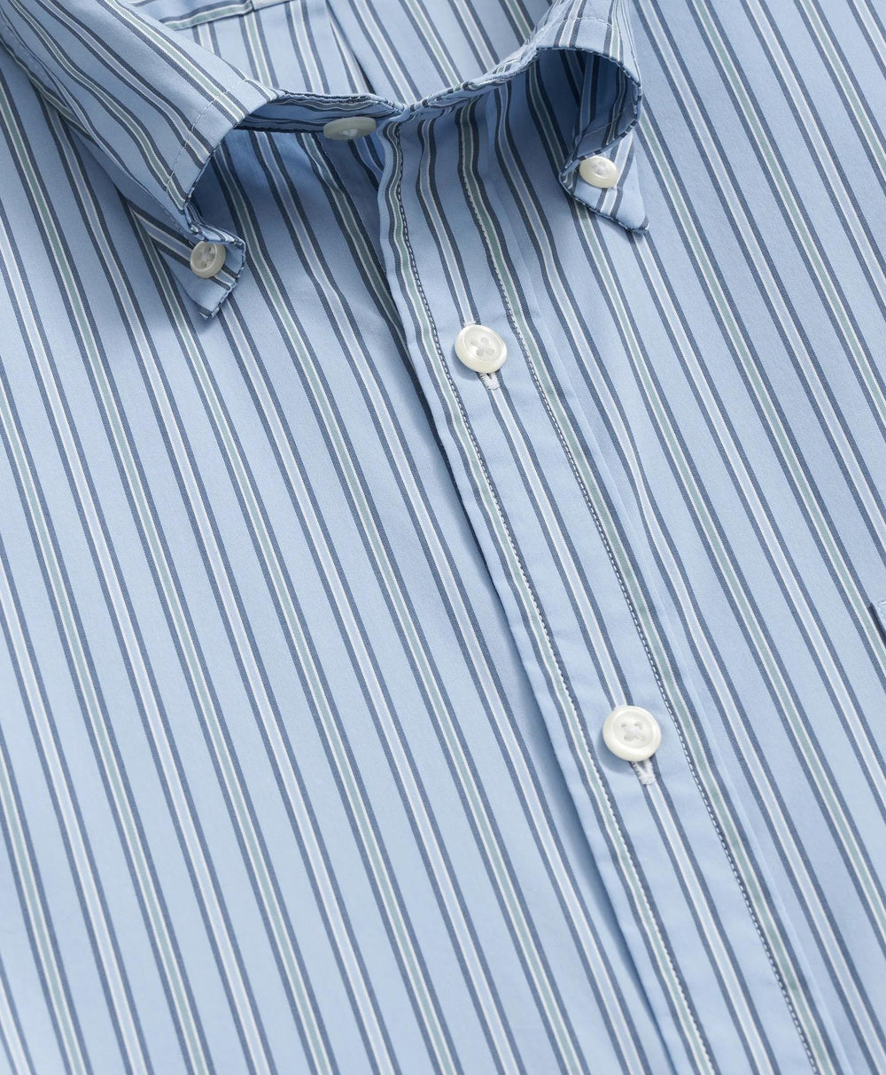 Performance Series Stretch Polo Button-Down Collar, Striped Sport Shirt | Brooks Brothers sale