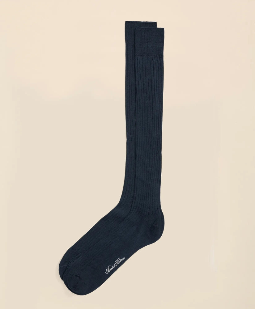 Pima Cotton Blend Over-the-Calf Socks | Brooks Brothers online shop