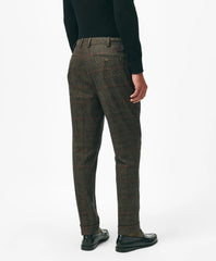 Pleated Side-Tab Pants in Check Cotton Blend | Brooks Brothers for sale