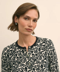 Leaf Print Cotton Cardigan | Brooks Brothers discount