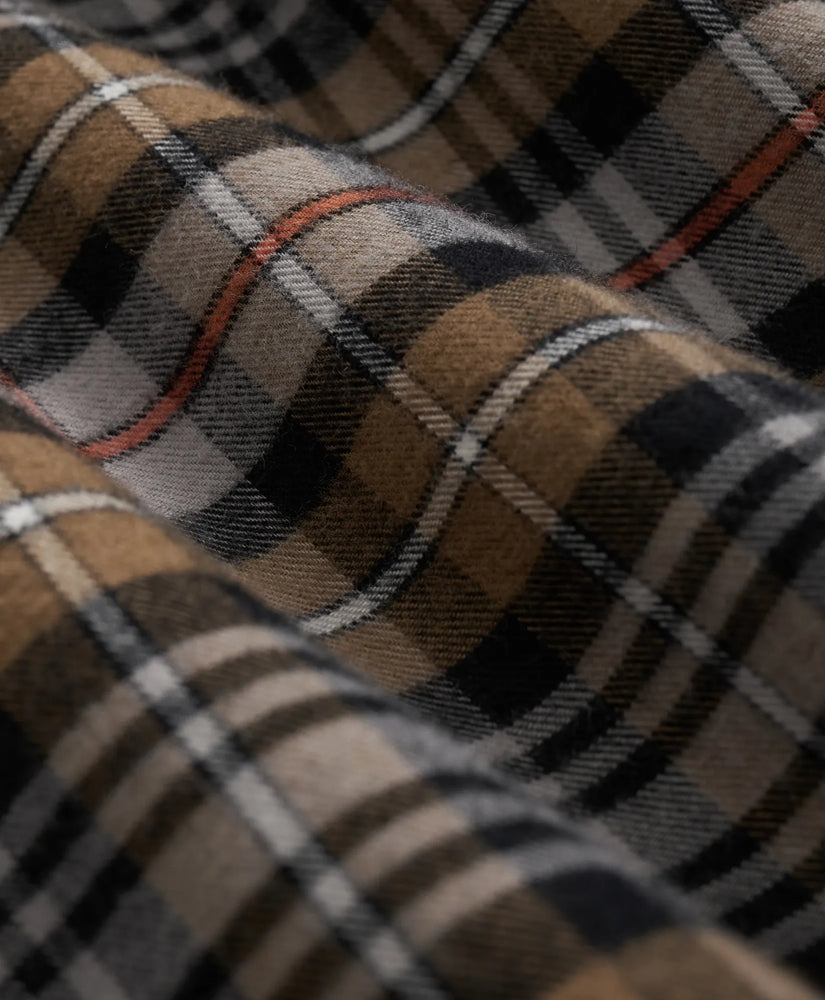 Portuguese Flannel Polo Button Down Collar, Plaid Shirt | Brooks Brothers sale
