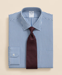 Pure Supima® Cotton Regular-Finish Ainsley Collar, Check Dress Shirt | Brooks Brothers online shop