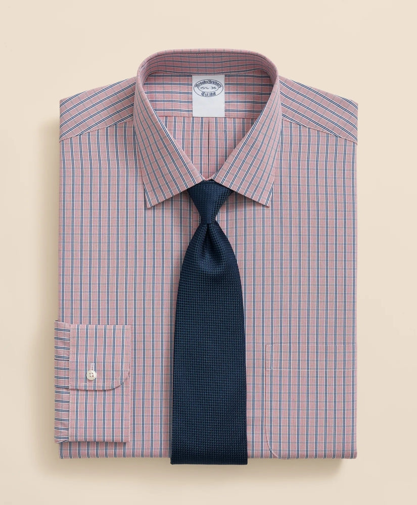 Pure Supima® Cotton Regular-Finish Ainsley Collar, Ground Check Dress Shirt | Brooks Brothers sale