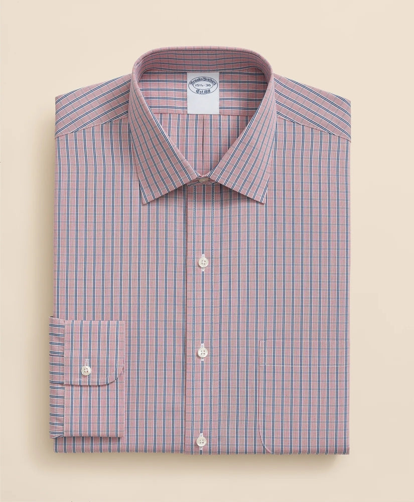 Pure Supima® Cotton Regular-Finish Ainsley Collar, Ground Check Dress Shirt | Brooks Brothers sale
