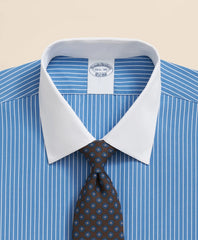 Pure Supima® Cotton Regular-Finish Ainsley Collar, Ground Stripe Dress Shirt | Brooks Brothers online shop