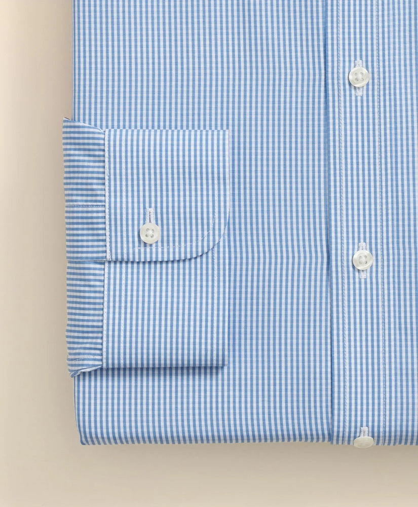 Pure Supima® Cotton Regular-Finish, Ainsley Collar Micro Check Dress Shirt | Brooks Brothers online