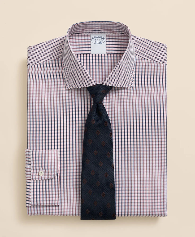 Pure Supima® Cotton Regular-Finish English Spread Collar, Micro Check Dress Shirt | Brooks Brothers online