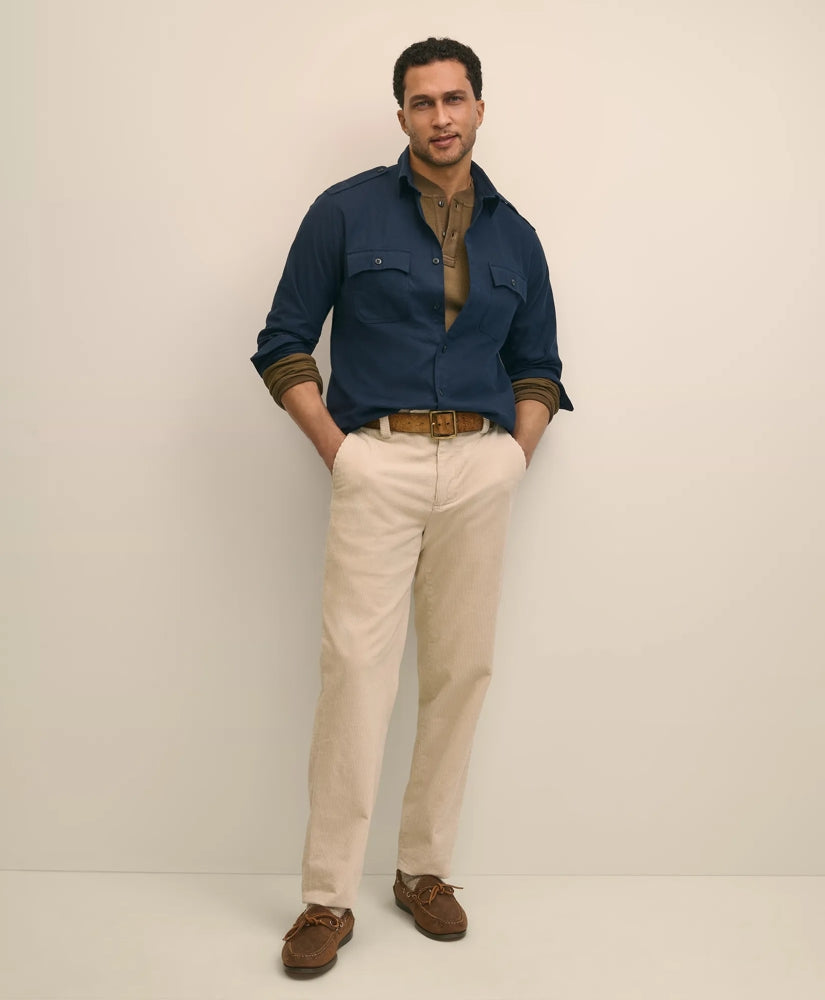 Regular Fit Wide-Wale Corduroy Pants | Brooks Brothers on sale