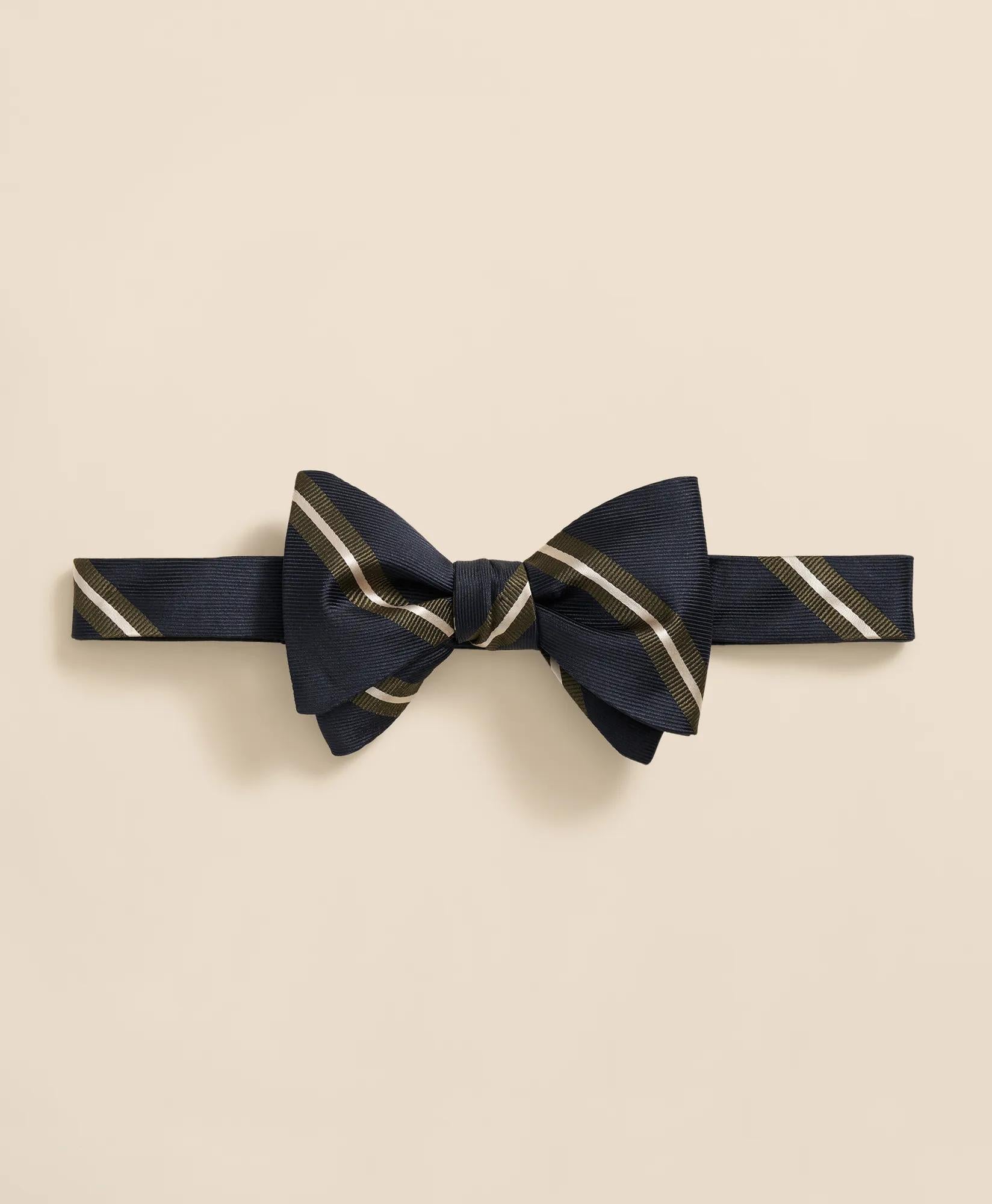 Rep Stripe Silk Bow Tie | Brooks Brothers online shop