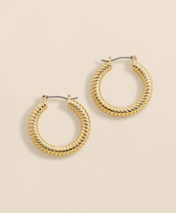 Rope Twist Gold-Toned Hoop Earrings | Brooks Brothers cheap