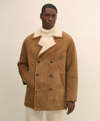 Shearling Double-Breasted Coat | Brooks Brothers online shop