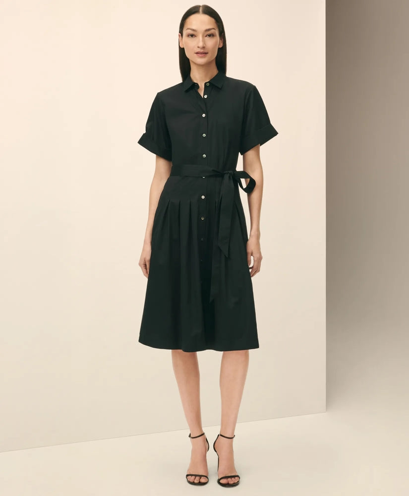 Signature A-Line Cotton Sateen Shirt Dress | Brooks Brothers cheap
