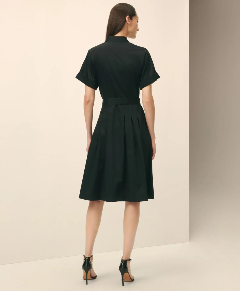 Signature A-Line Cotton Sateen Shirt Dress | Brooks Brothers cheap