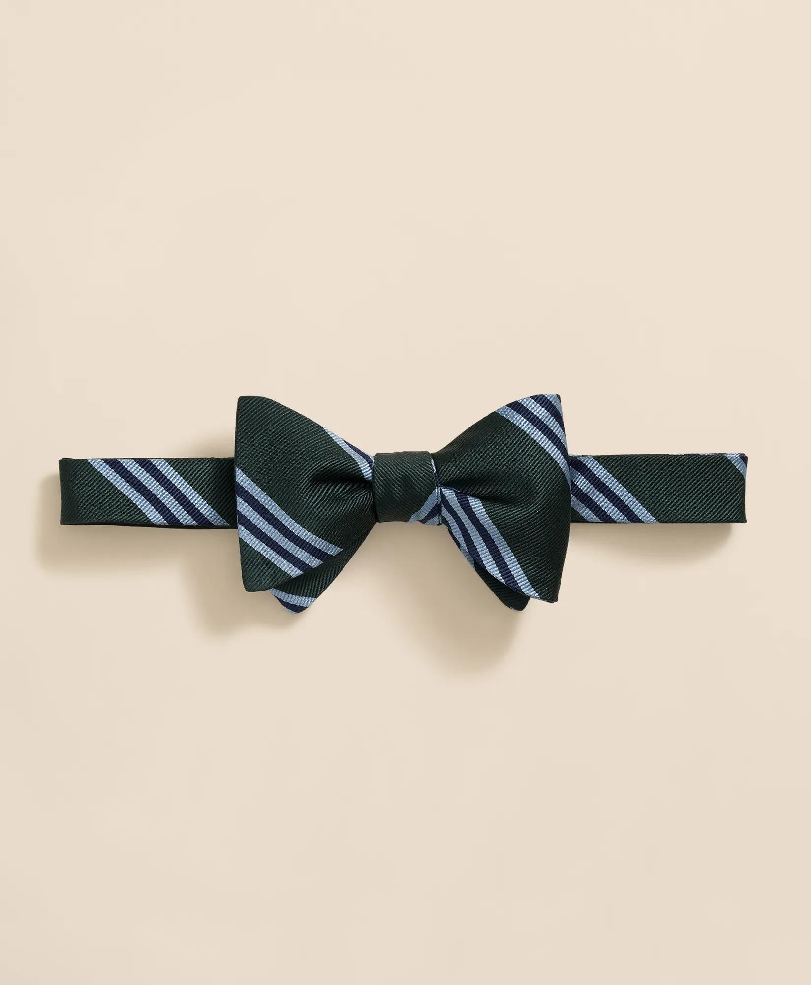 Silk BB#1 Rep Striped Bow Tie | Brooks Brothers online shop