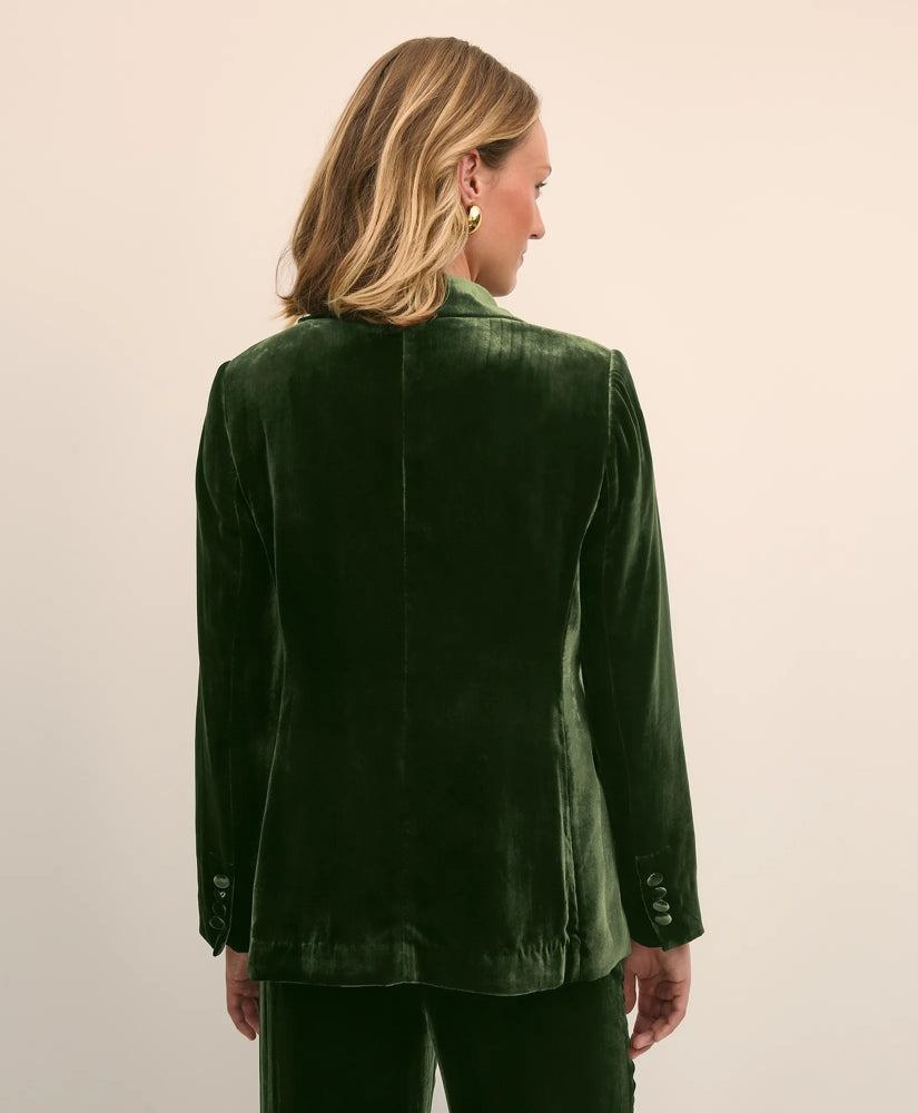 Silk-Blend One-Button Velvet Jacket | Brooks Brothers sale