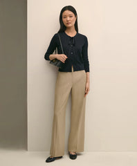 Silk-Blend Bow-Neck Cardigan | Brooks Brothers on sale
