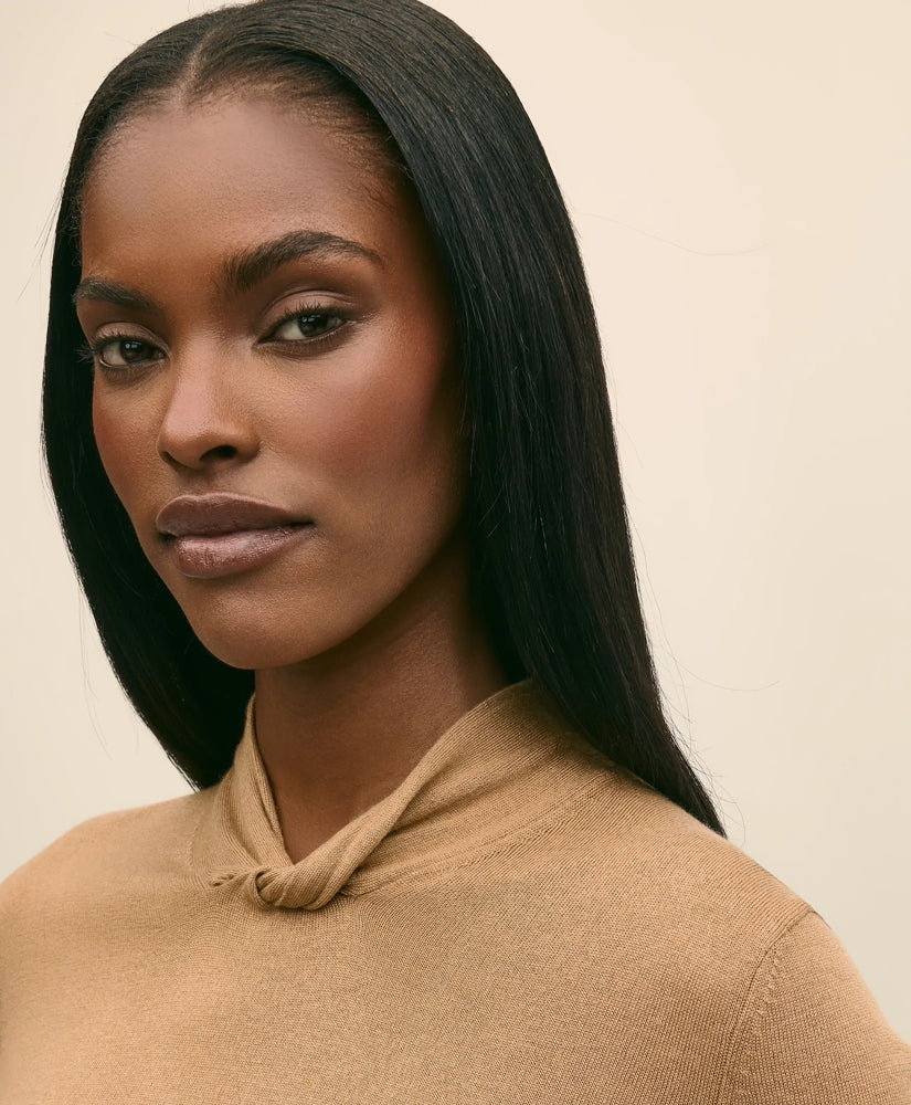 Silk Cashmere Twist Neck Sweater | Brooks Brothers on sale