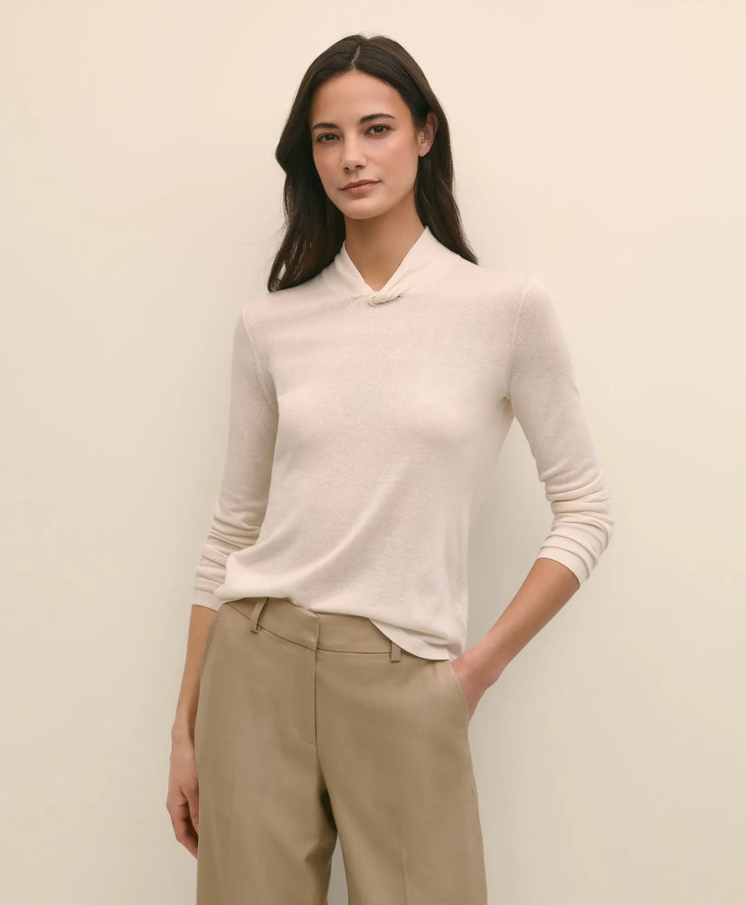 Silk Cashmere Twist Neck Sweater | Brooks Brothers for sale