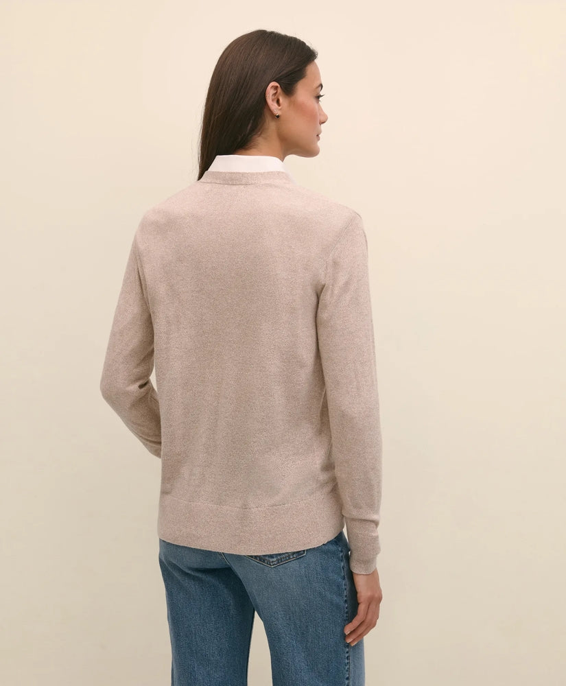 Silk Marled Knit Relaxed Cardigan | Brooks Brothers sale