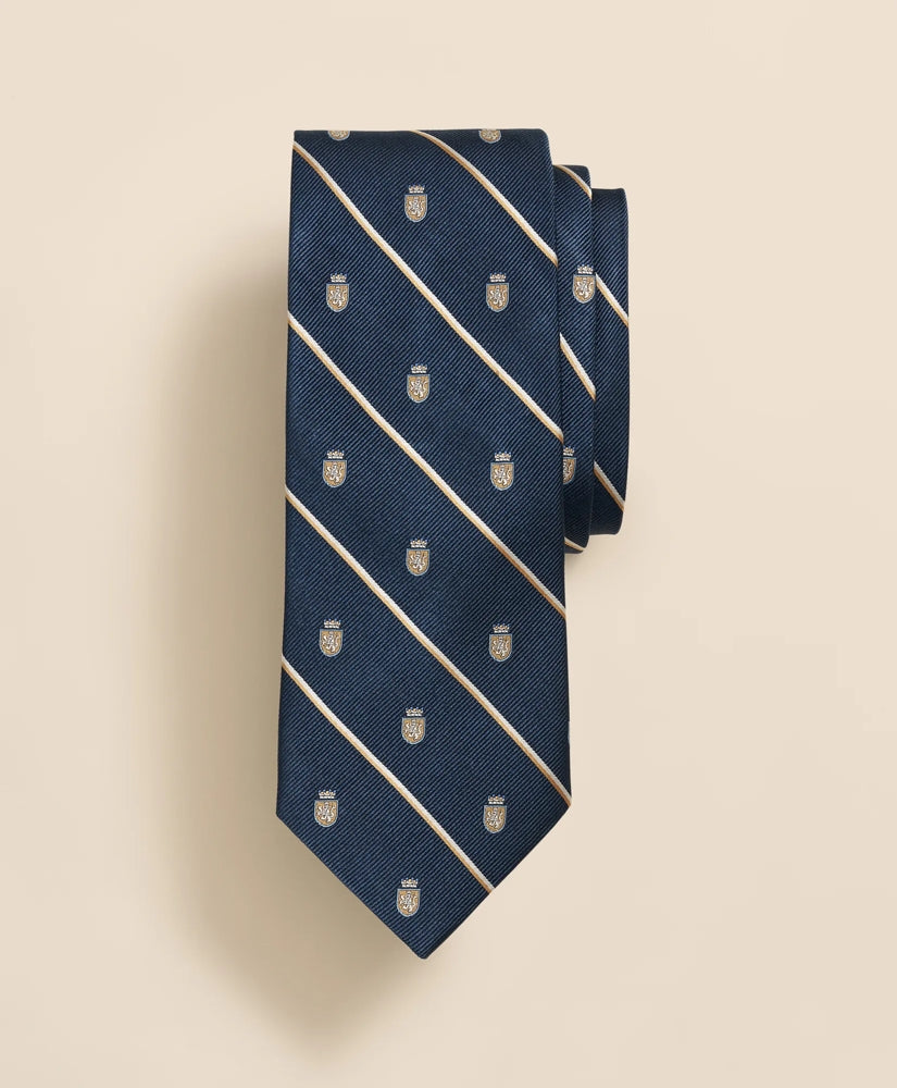 Silk Sidewheeler Striped Tie | Brooks Brothers online shop