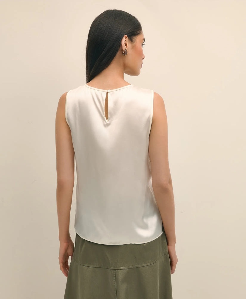 Sleeveless Shell in Washable Silk | Brooks Brothers cheap