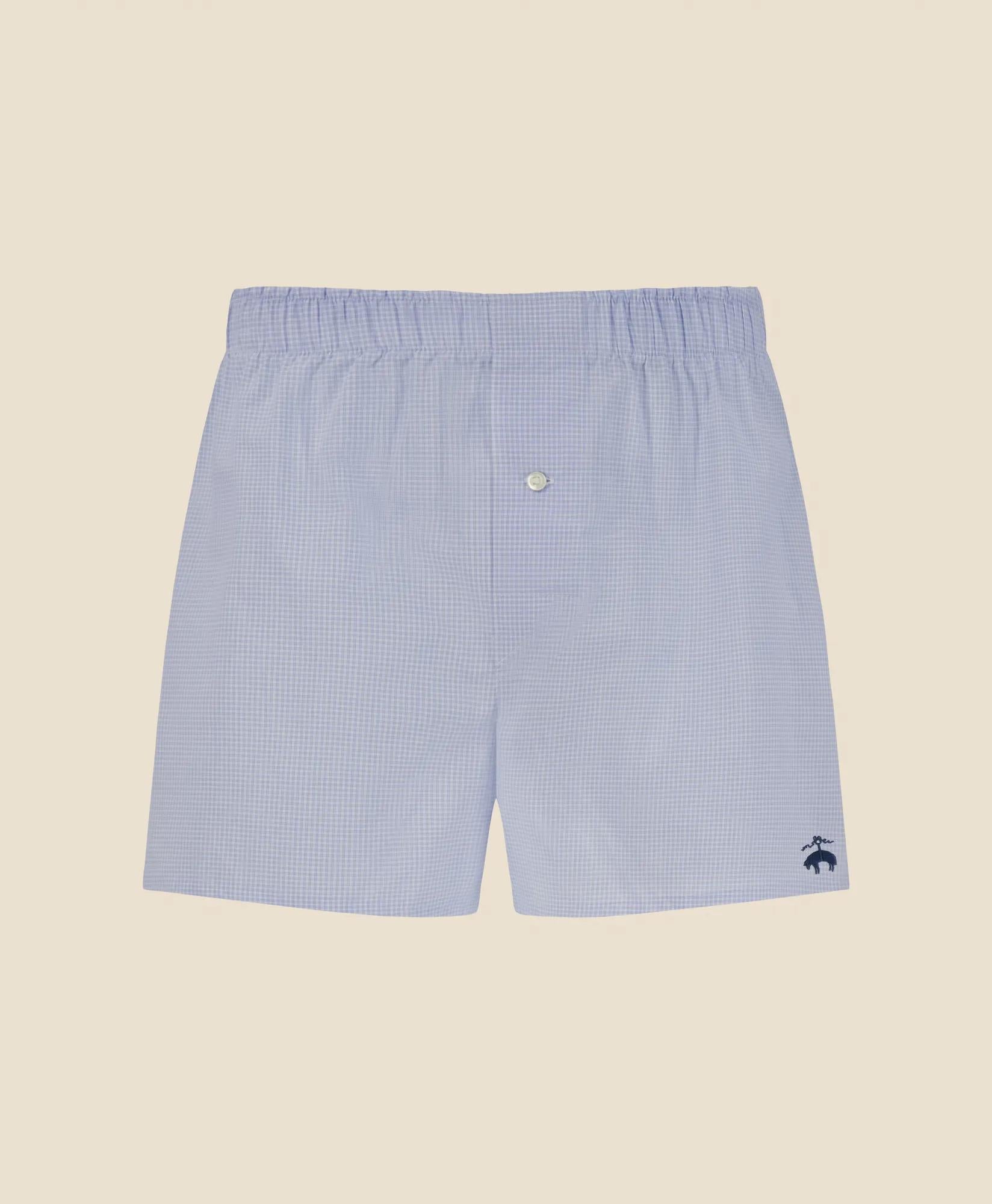 Slim Fit Cotton Broadcloth Windowpane Boxers | Brooks Brothers cheap