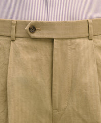 Slim Fit Cotton-Linen Herringbone Single-Pleat Suit Pants | Brooks Brothers online shop