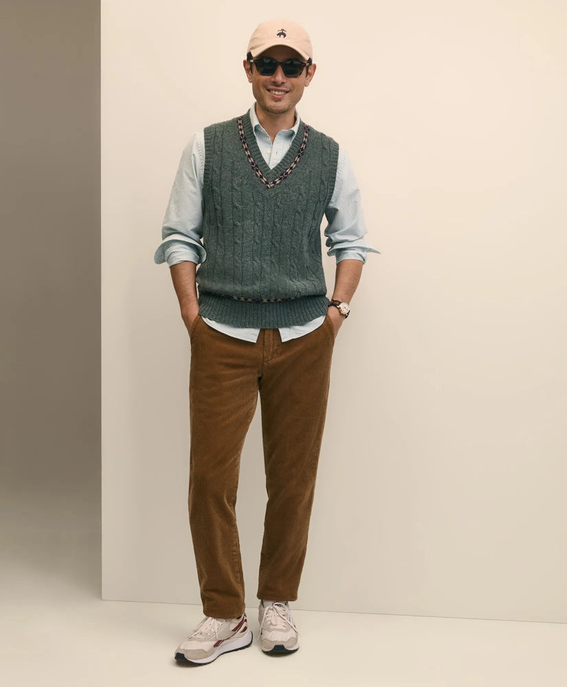 Slim Fit Cotton Wide-Wale Corduroy Pants | Brooks Brothers for sale