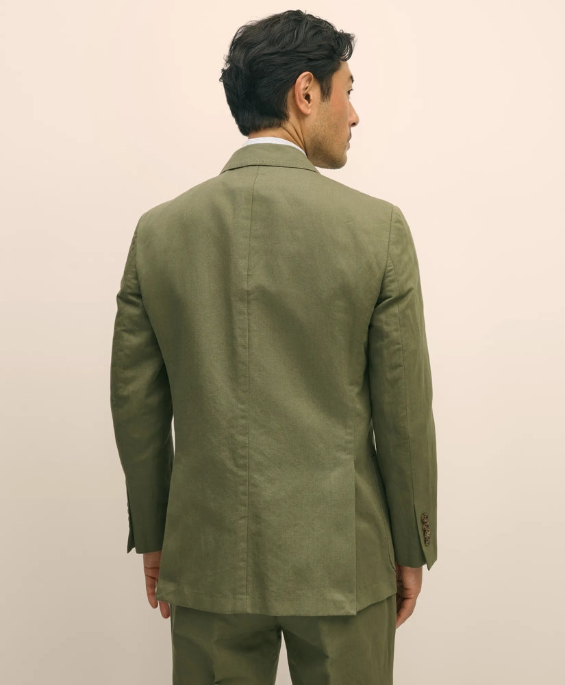 Slim Fit Fine Twill Washed Linen-Cotton Suit Jacket | Brooks Brothers for sale