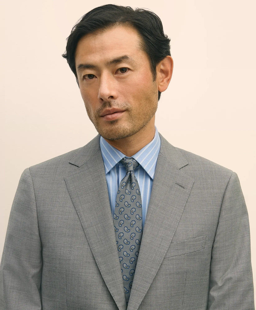 Slim Fit Wool Mini Houndstooth 1818 Suit | Brooks Brothers online shop
