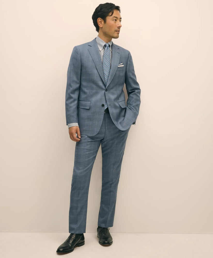 Slim Fit Wool Overcheck 1818 Suit | Brooks Brothers discount