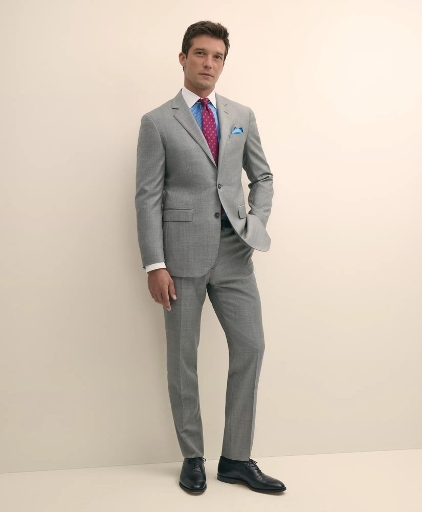 Slim Fit Wool Sharkskin 1818 Suit | Brooks Brothers cheap