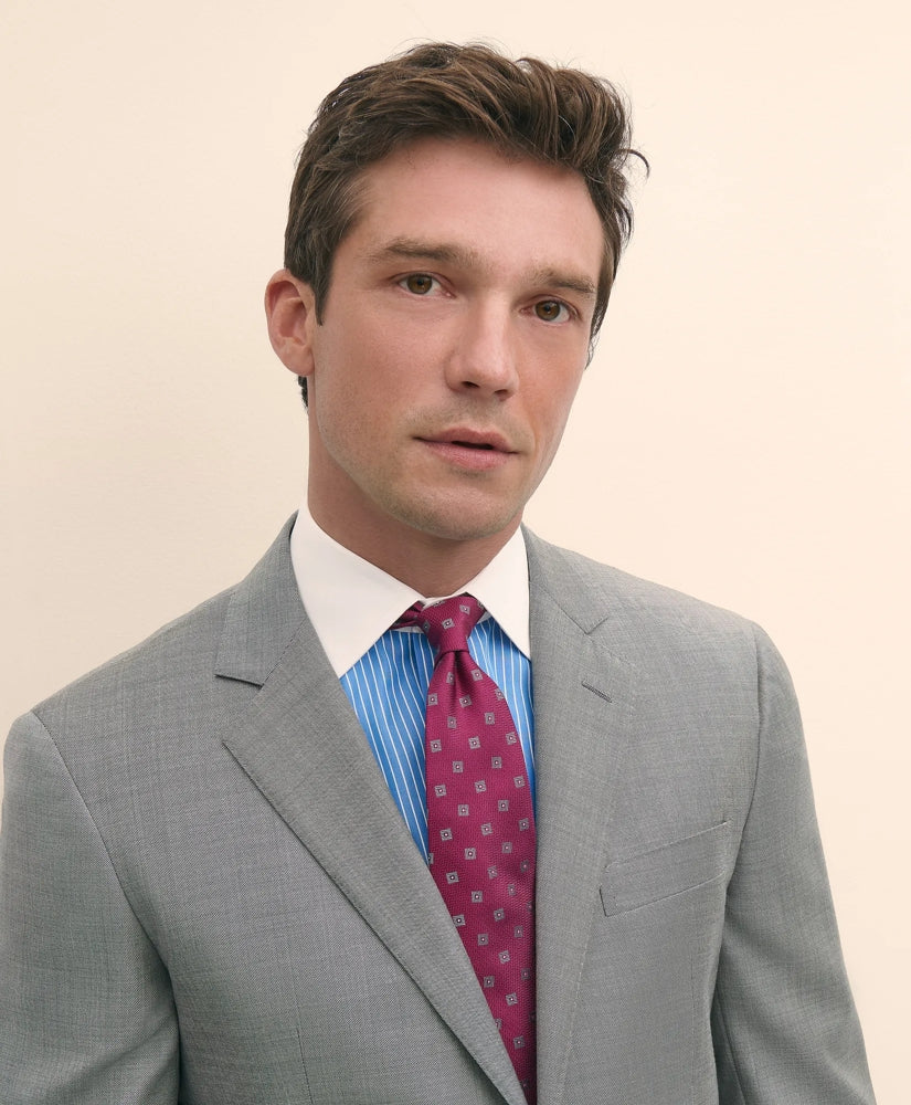 Slim Fit Wool Sharkskin 1818 Suit | Brooks Brothers cheap