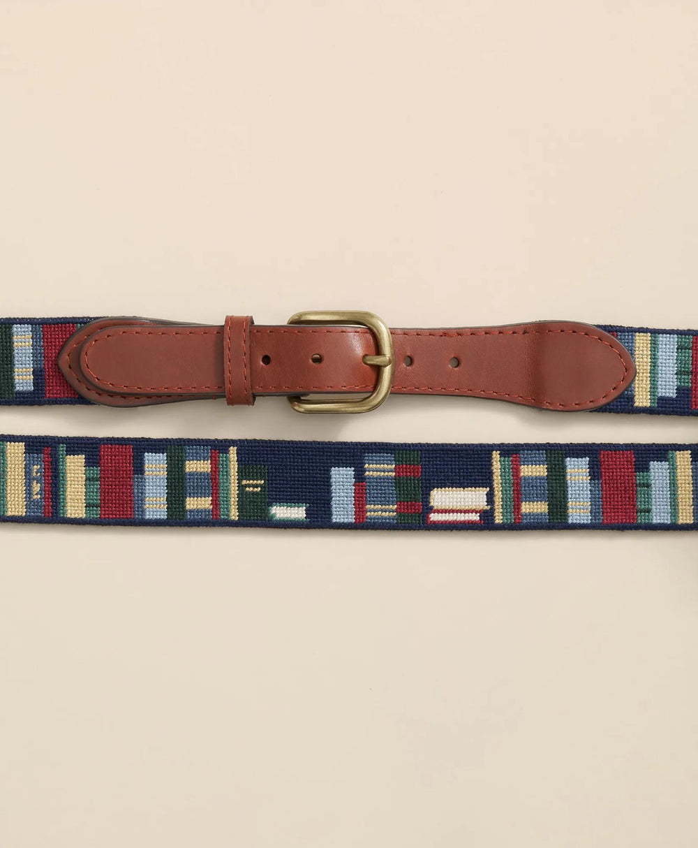 Smathers & Branson Needlepoint Bookcase Belt | Brooks Brothers for sale