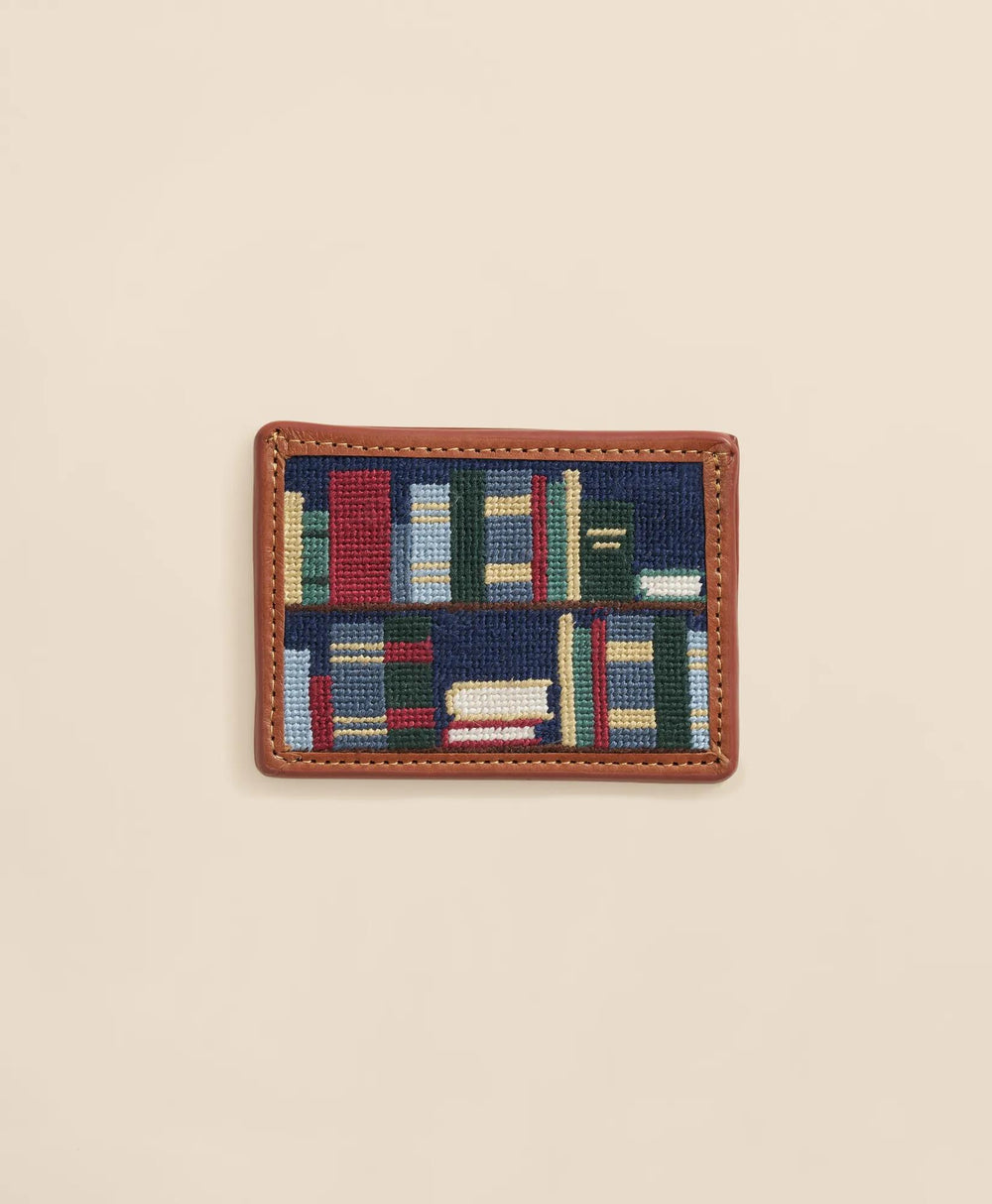 Smathers & Branson Needlepoint Bookshelf Card Case | Brooks Brothers for sale